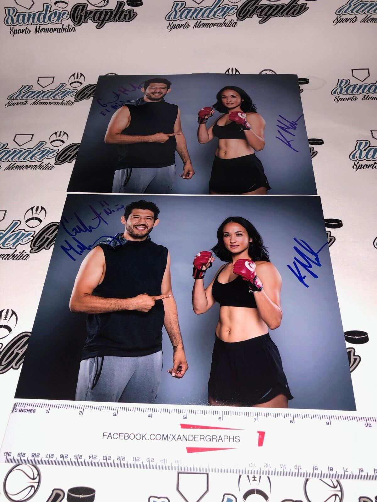 GILBERT & KERI MELENDEZ SIGNED AUTOGRAPHED 8x10 Photo Poster paintingGRAPH LOT (2) MMA BELLATOR