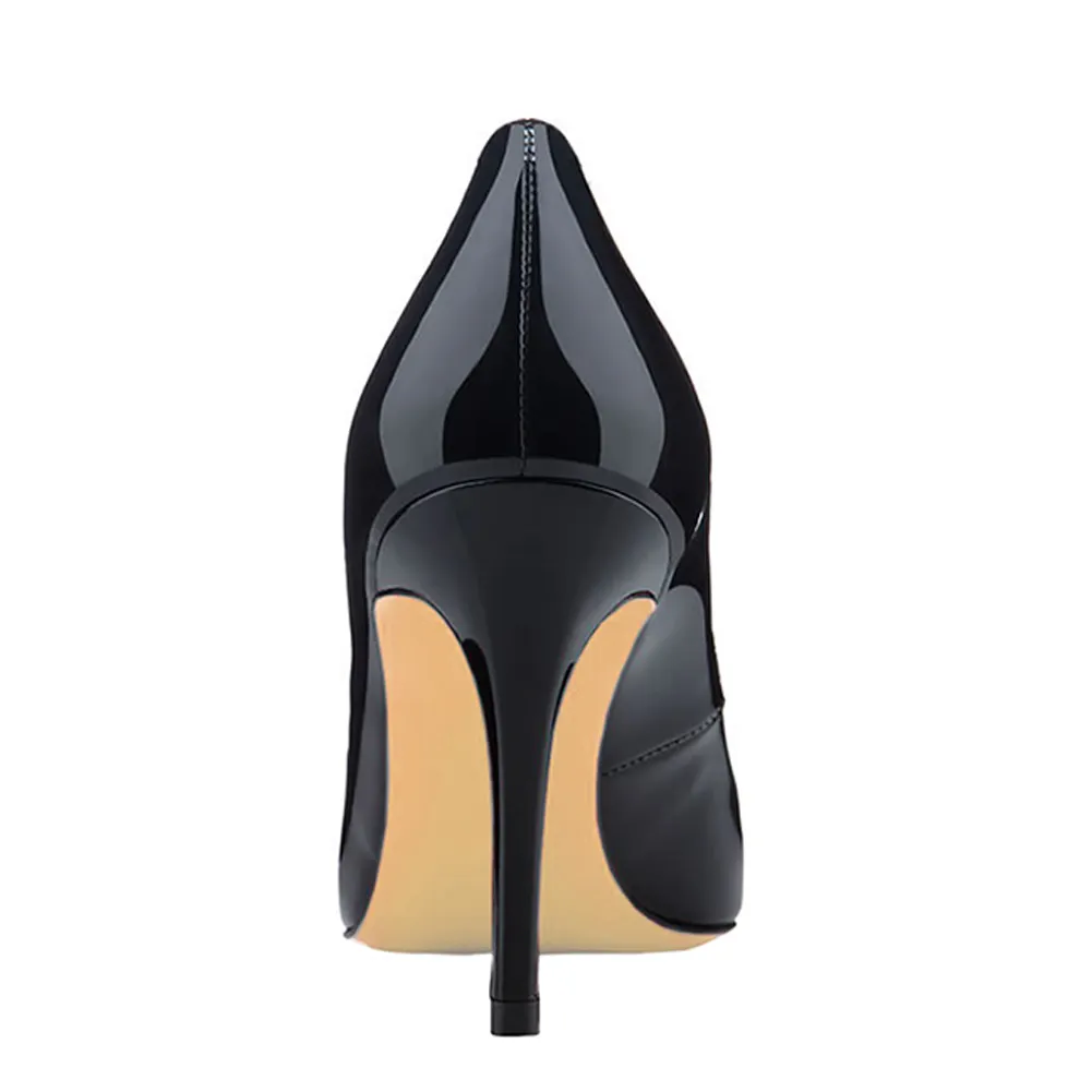 90mm Middle Heels Pointy Toe Pumps-vocosishoes