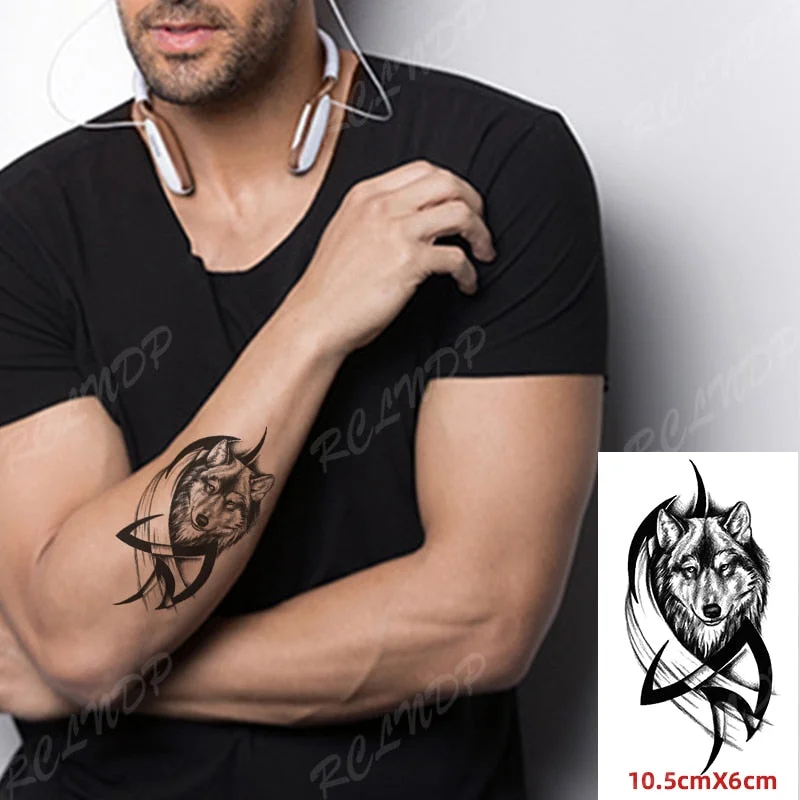 Waterproof Temporary Tattoo Sticker Shark Big Fish Anchor Sea Animal Body Art Flash Tatto Fake Tatoo for Women Men