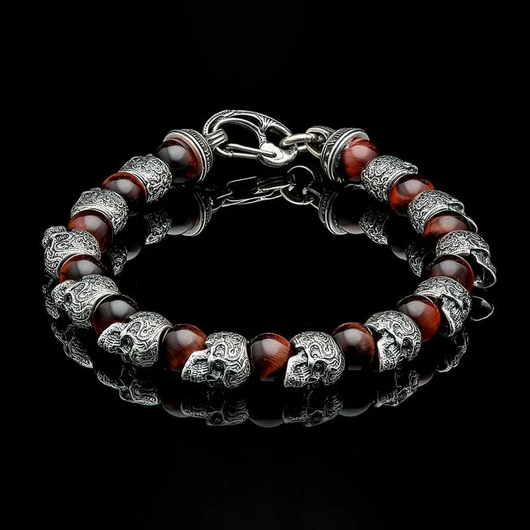 Handmade 925 Sterling Silver Bracelet With Natural Agate Stone