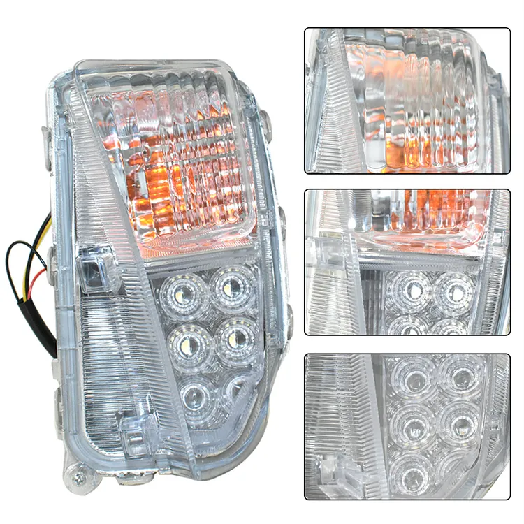 Silscvtt 2Pcs DRL Fog Lights Assembly Replacement for 2012-2015 Toyota Prius Clear Lens Left+Right Side (Passenger & Driver Side)
