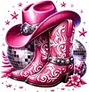 Luxury AB Velvet Diamond Painting Kit -  Cowboy boots and hat