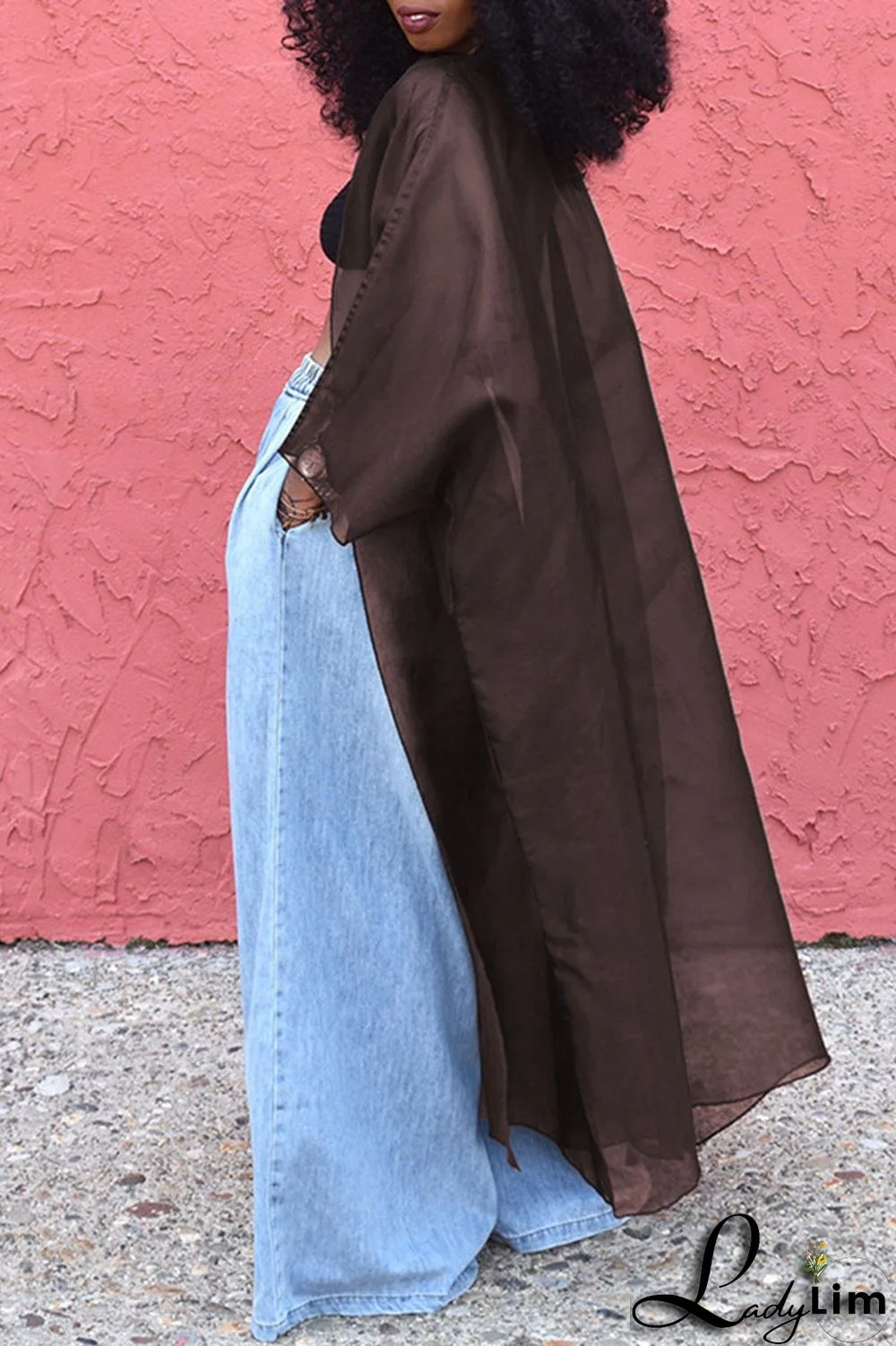 Black Casual Solid Patchwork Outerwear