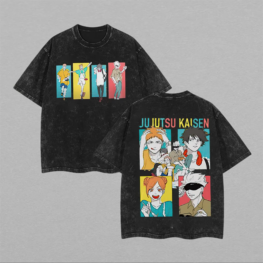 Jujutsu Kaisen Printed Unisex Washed T-Shirt
