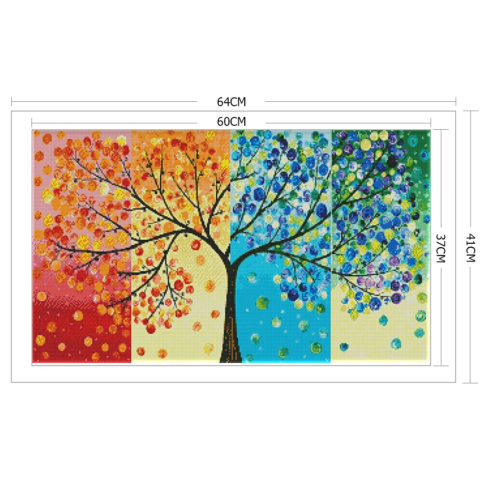 14ct Stamped Cross Stitch - Seasons Fortune Tree(64*41cm)