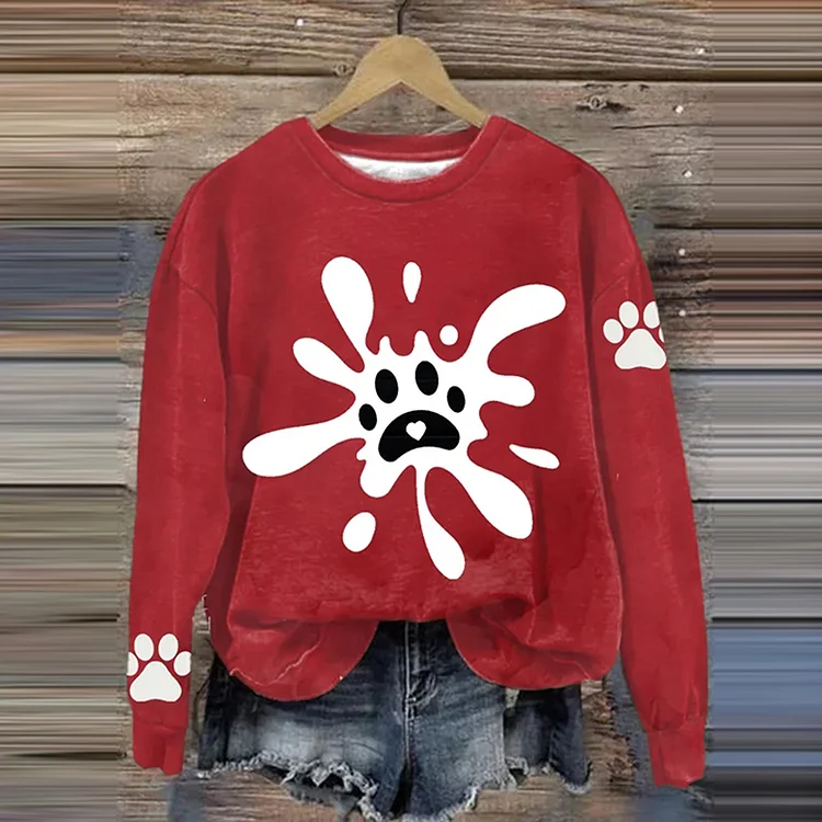 Simpfit Lässiges Damen-Sweatshirt mit Animal-Print