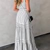 Striped Dress New Bohemian Suspender Dress