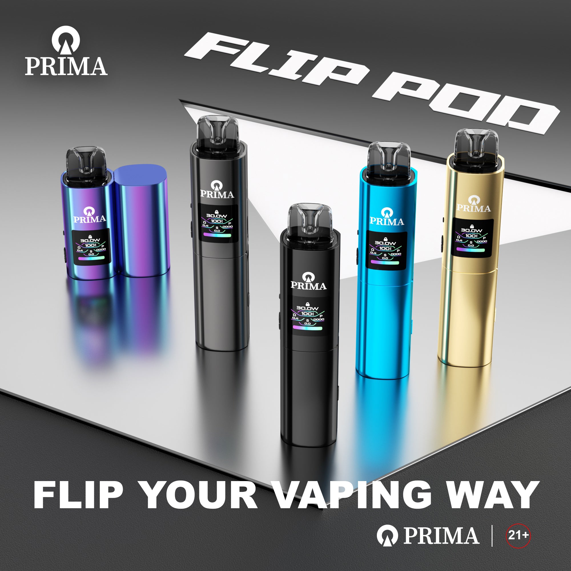 PRIMA FLIp POD 2ml Refillable Vape Wholesale PRIMA CTYVape