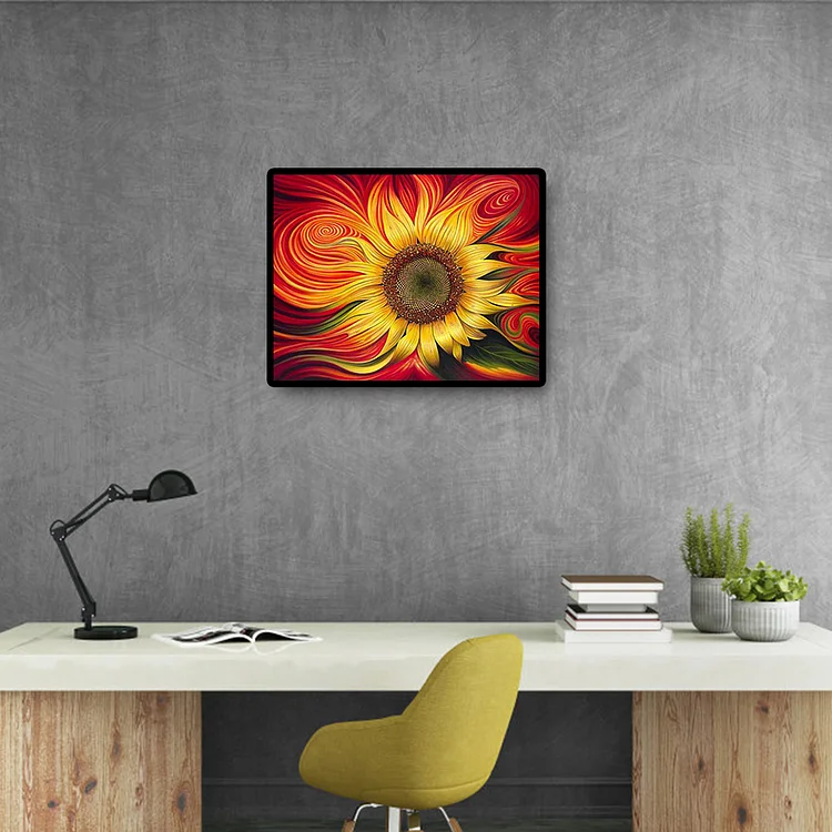 HUACAN Diamond Painting New Arrivals Sunflower Cross Stitch Diamond  Embroidery Vase Mosaic Chair Picture Of Rhinestone Wall Art