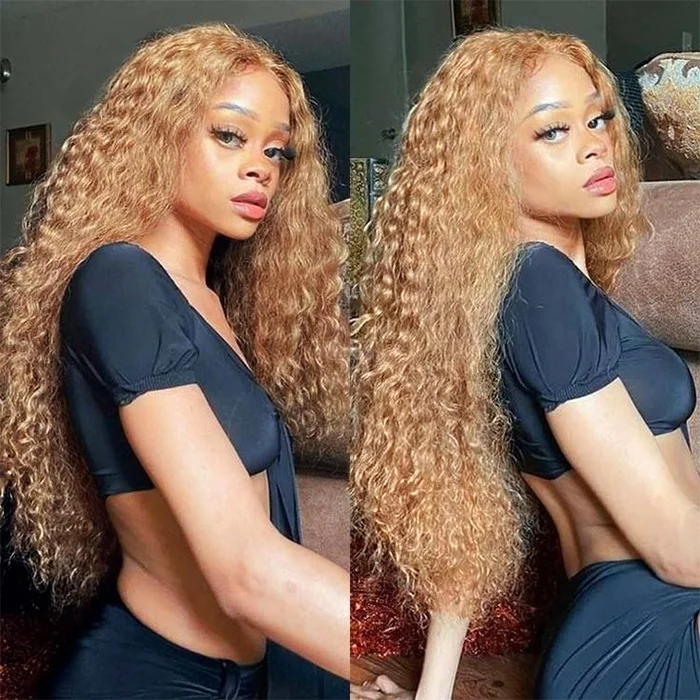 New Arrival Blonde Brazilian 13*4 HD Lace Front Water Wave Wigs