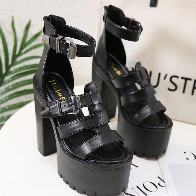 Hollow out and High-heel  Sandals Harper