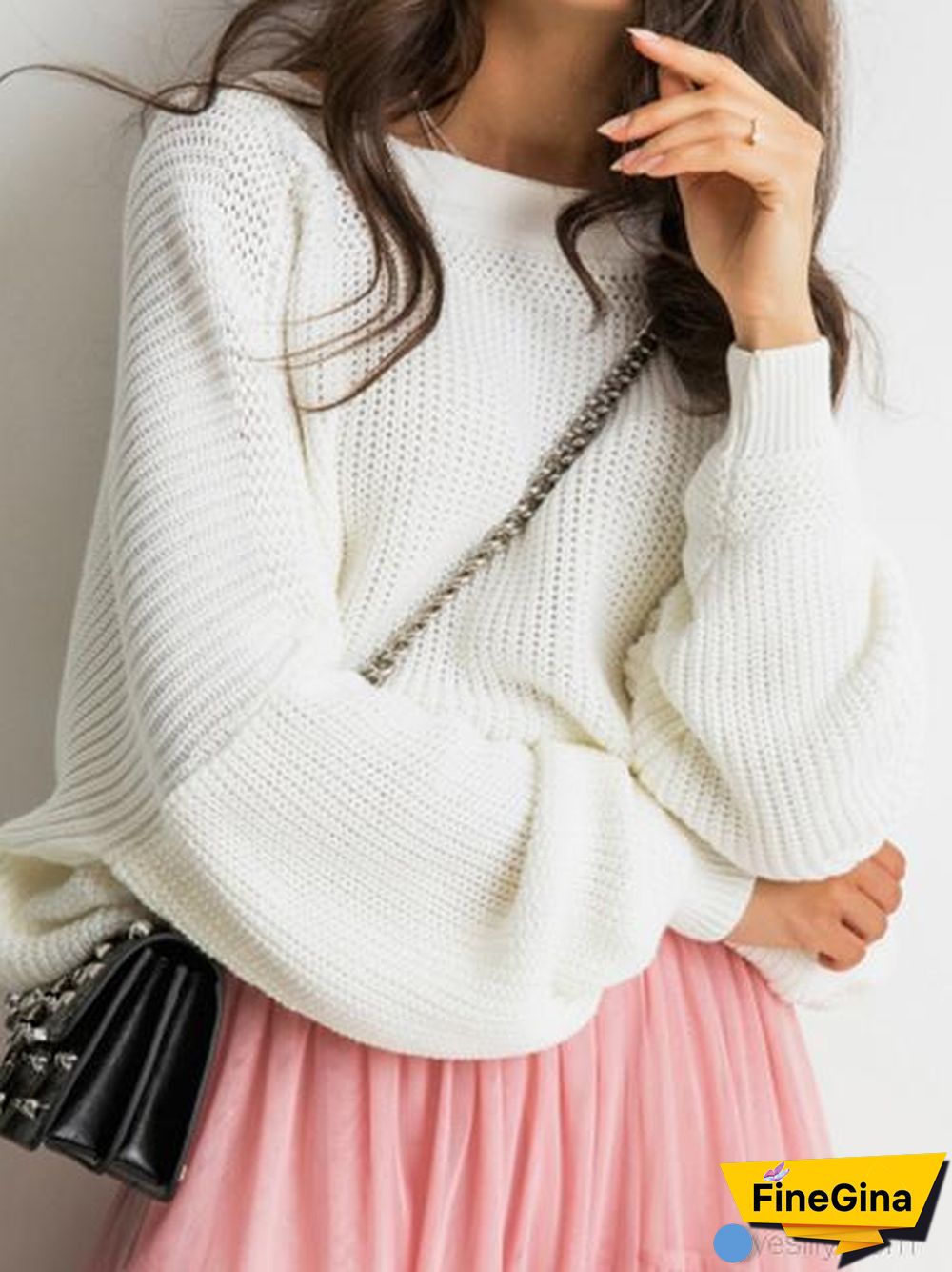 Back Button Pullover Knit Sweater