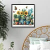 Cactus 5d bricolage rond full drill dimond peintures kit pour décoration murale de la maison 40x40cm