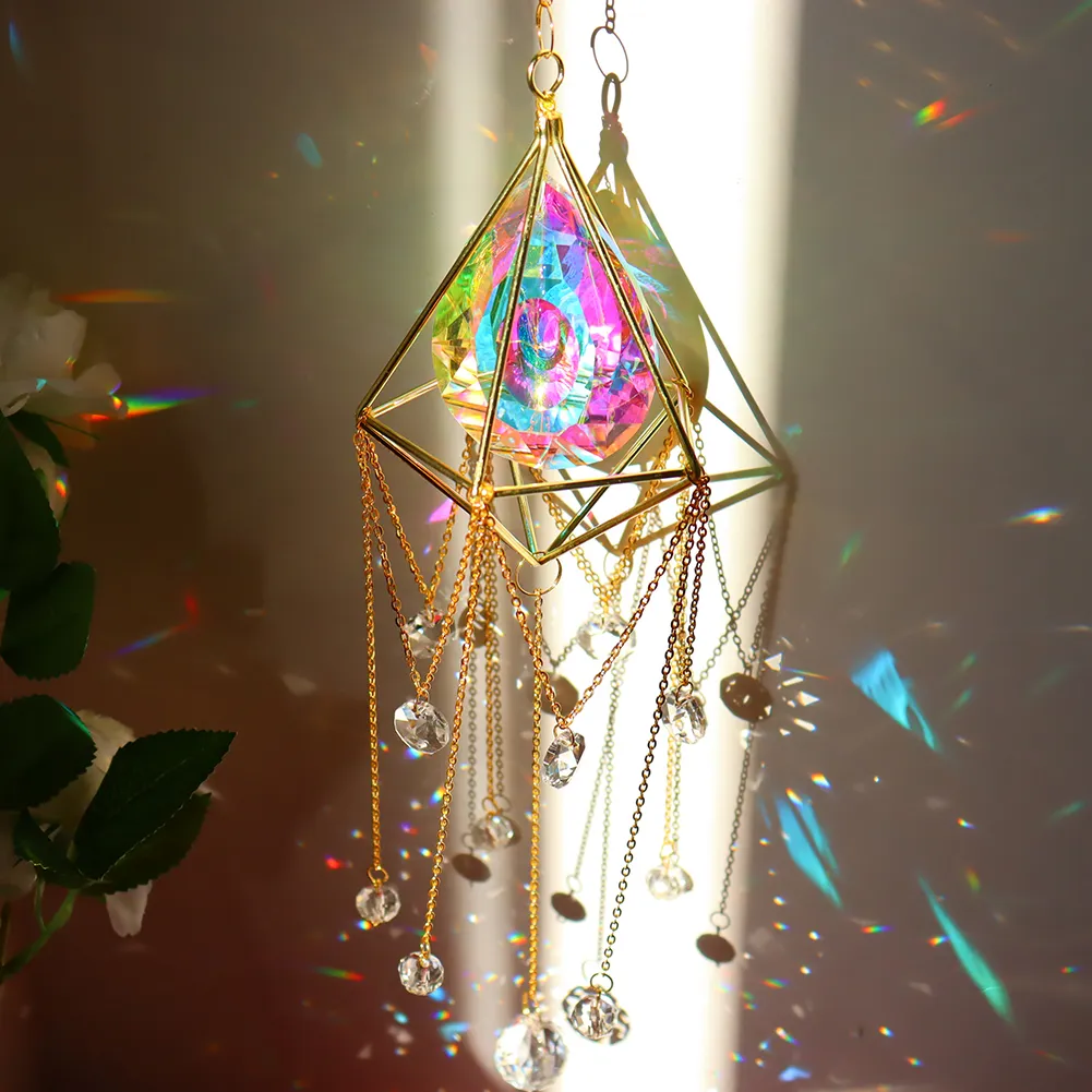 Crystal  Pipa Hanging Metal Pendant Home Garden Car Decoration