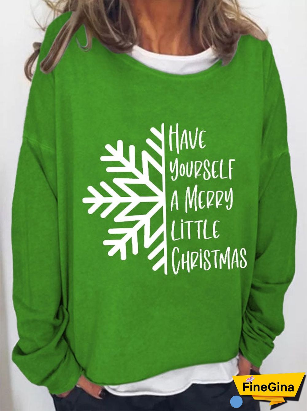 Women's Have Yourself A Merry Little Christmas Print Casual Sweatshirt