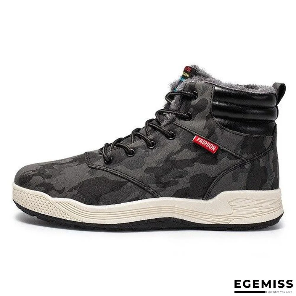 Men's Boots Winter Shoes Men Ankle Boots Waterproof Warm Sneakers Camouflage Shoes | EGEMISS