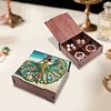 Diamond Painting Wooden Green Dress Girl 4 Slots Diamond Painting Storage Box for Adult Beginner