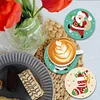 9Pcs Diamond Painting Wooden Christmas Cartoon Coasters with Holder Gift for Mom