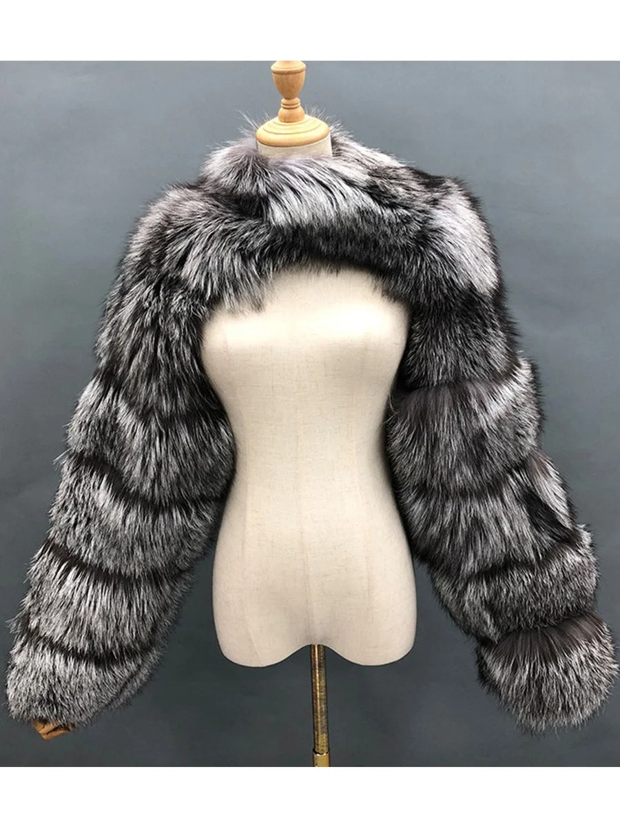 shawl fur coat
