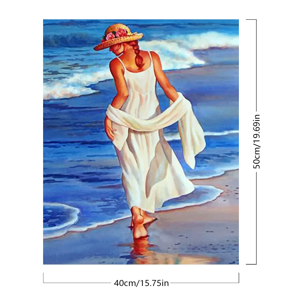 DIY Paint By Number 40*50cm - Beach Woman