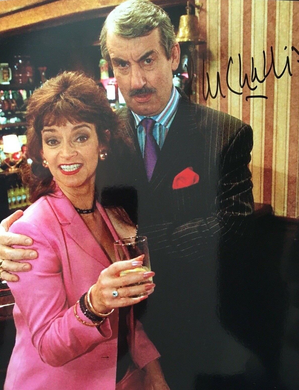 JOHN CHALLIS - LATE GREAT ONLY FOOLS & HORSES ACTOR - EXCELLENT SIGNED Photo Poster painting