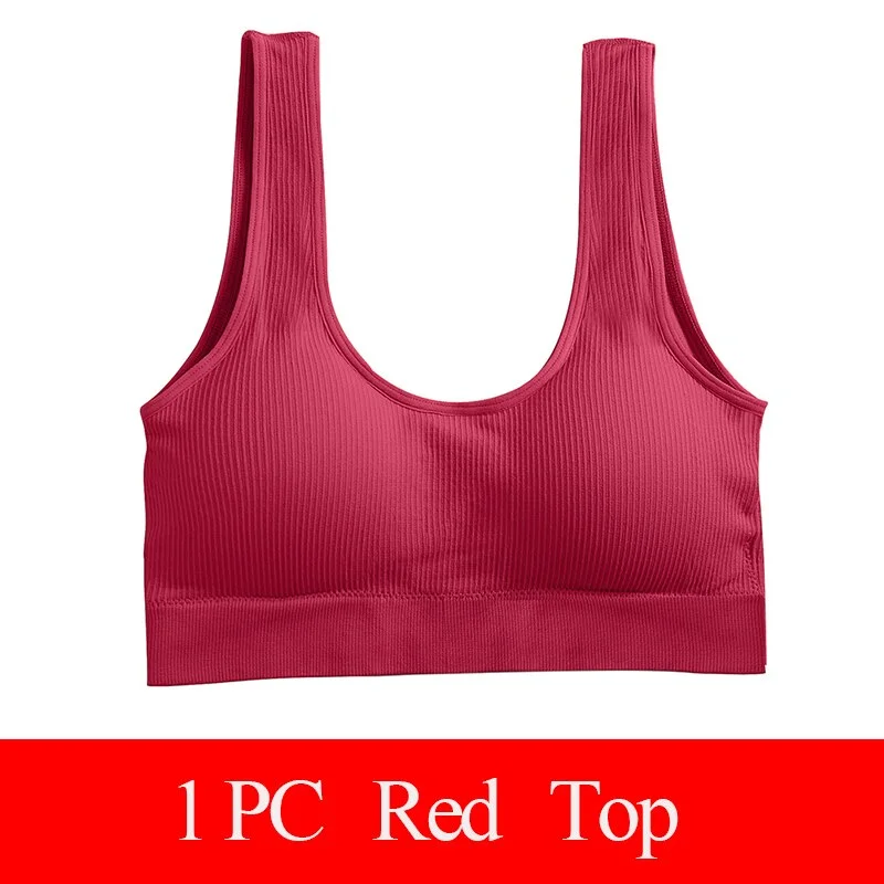 Women Bra Set Female Tube Tops Tank + Panties Vest U-Shaped Back Underwear Seamless Lingerie Female Bralette Backless Crop Tops