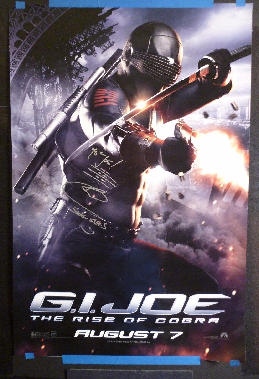 RAY PARK Authentic Hand-Signed Original GI JOE SNAKE-EYES 24x36 Poster (PROOF)