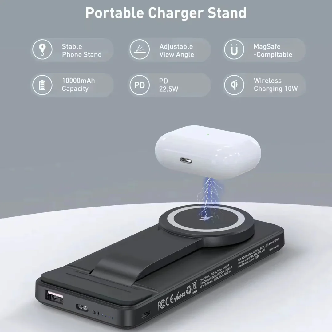 Multi-functional Magnetic Support Five-in-one Wireless Charger