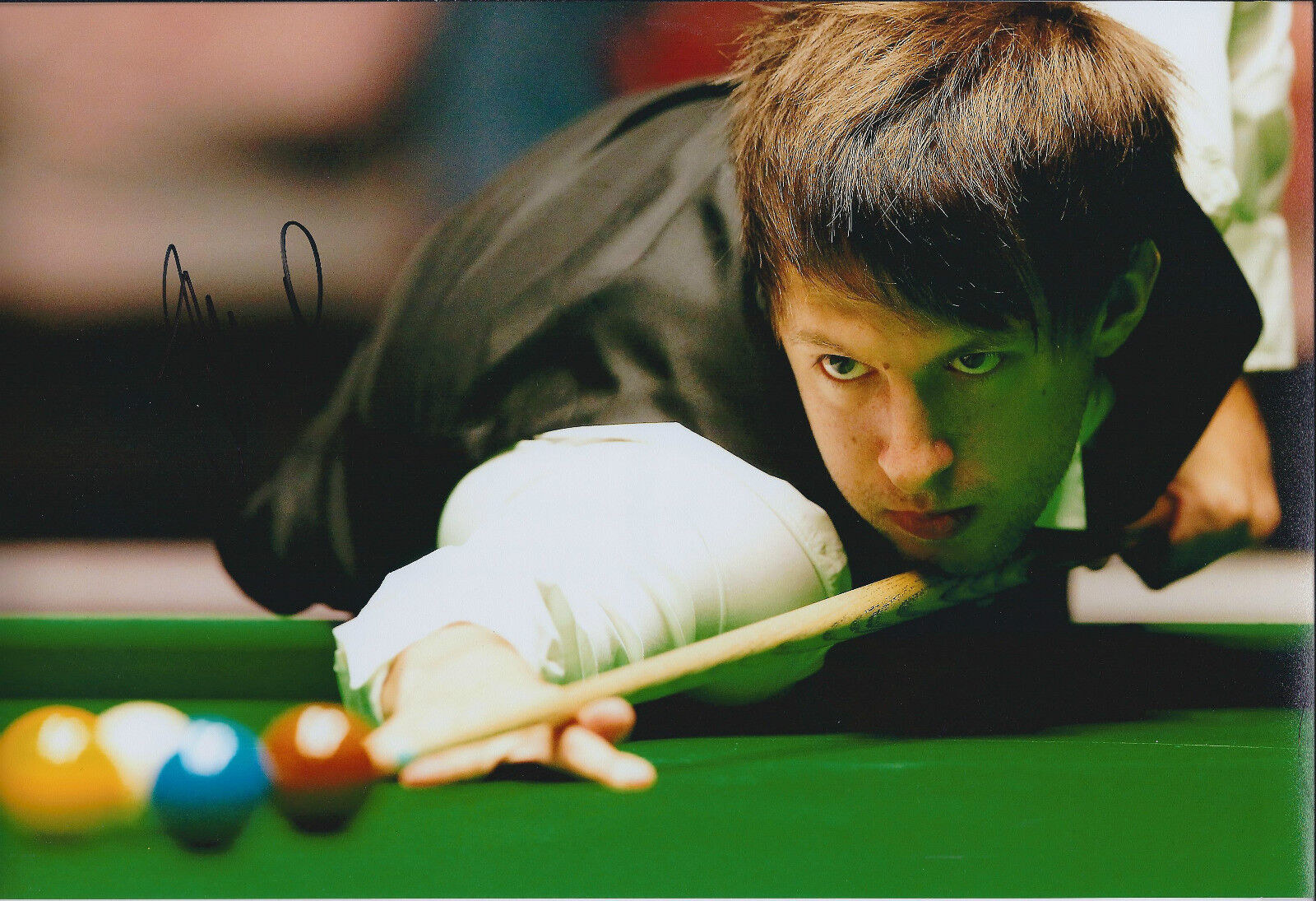 Judd TRUMP SIGNED 12x8 Photo Poster painting Autograph COA AFTAL SNOOKER Crucible SHEFFIELD RARE