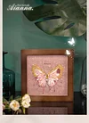 3D DIY Bead Embroidery Butterfly With Frame Home Decor Gift Tabletop Display Kit(Include Embroidery Hoop)