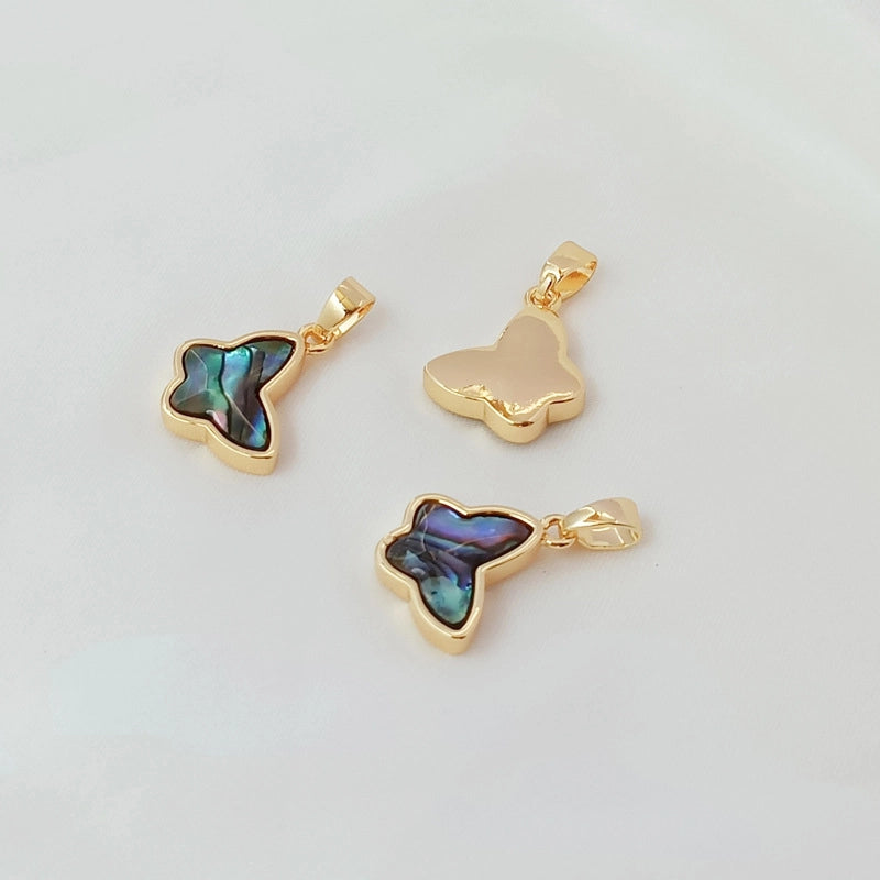 1 Piece 15*12mm Copper Shell Star Moon Butterfly Pendant Jewelry Accessories3