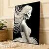 DIY Pearl Painting White Elegant Lady for Home Wall Decor(30x40cm)