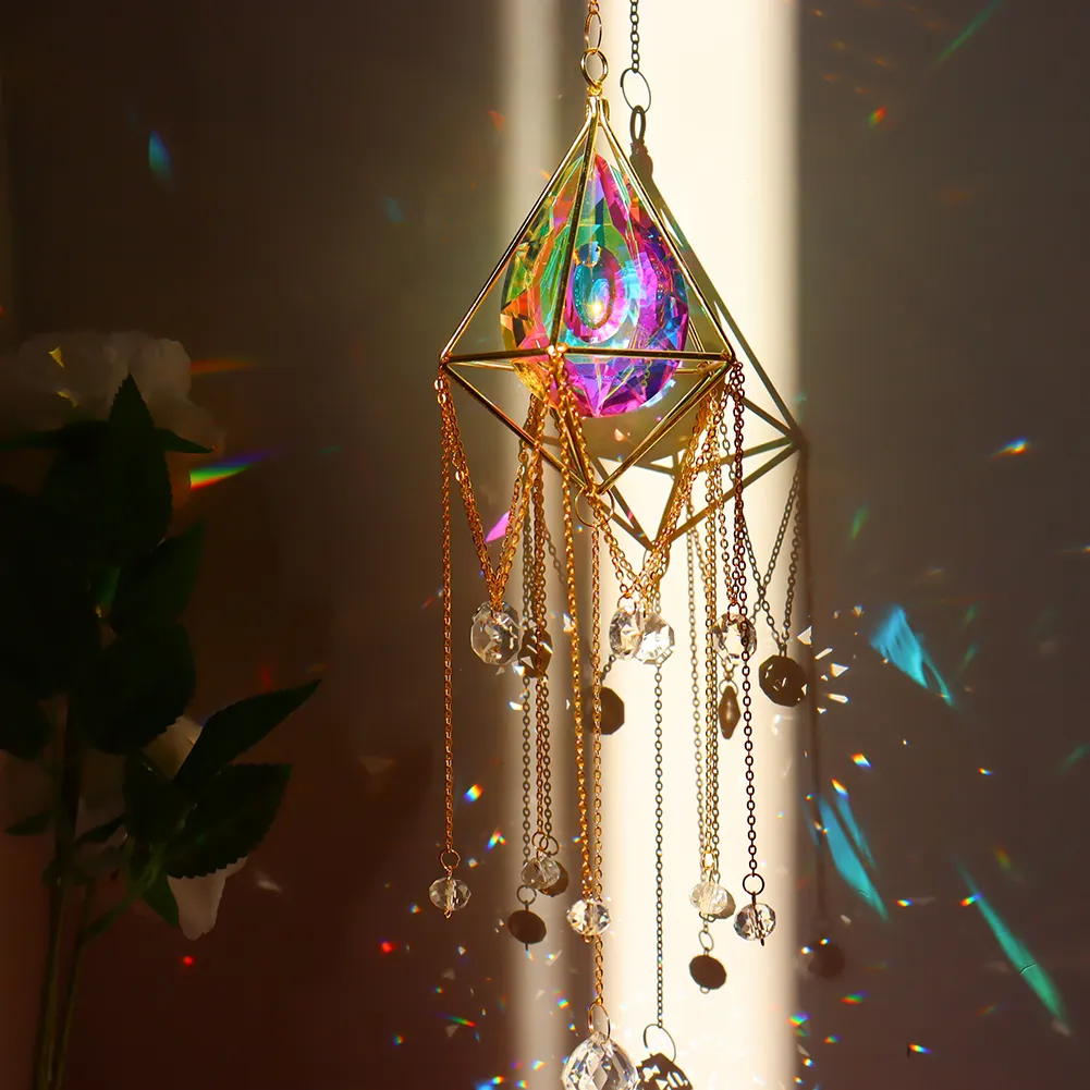 Crystal  Pipa Hanging Metal Pendant Home Garden Car Decoration