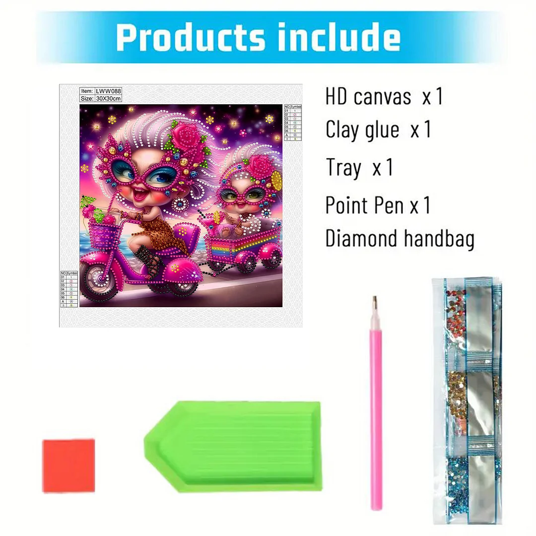 Grandma - Diamond Painting - Partial Special Shaped Drill(Canvas|30*30cm)