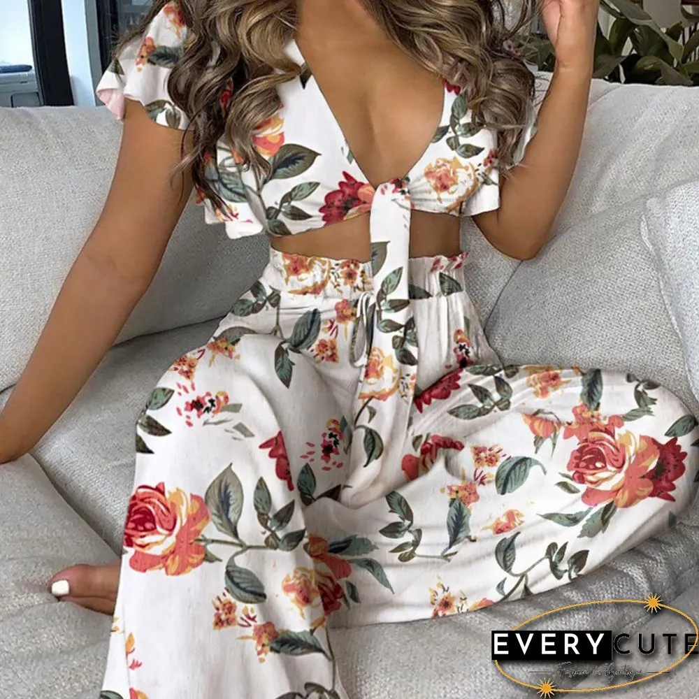 Women Outfit Sets Tanks Tops Bras and Pants Suit Vibrant Color Cotton Blend piece boho