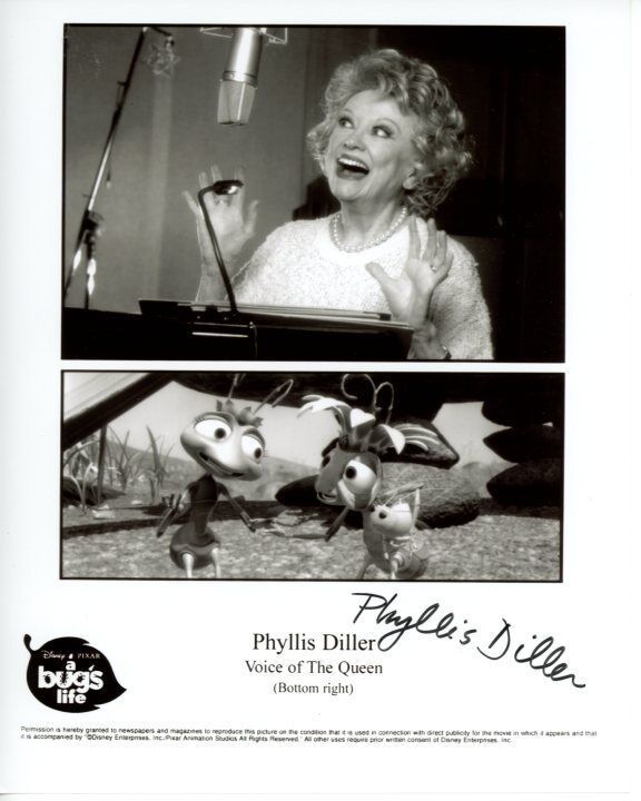 PHYLLIS DILLER signed autographed DISNEY A BUG'S LIFE THE QUEEN Photo Poster painting