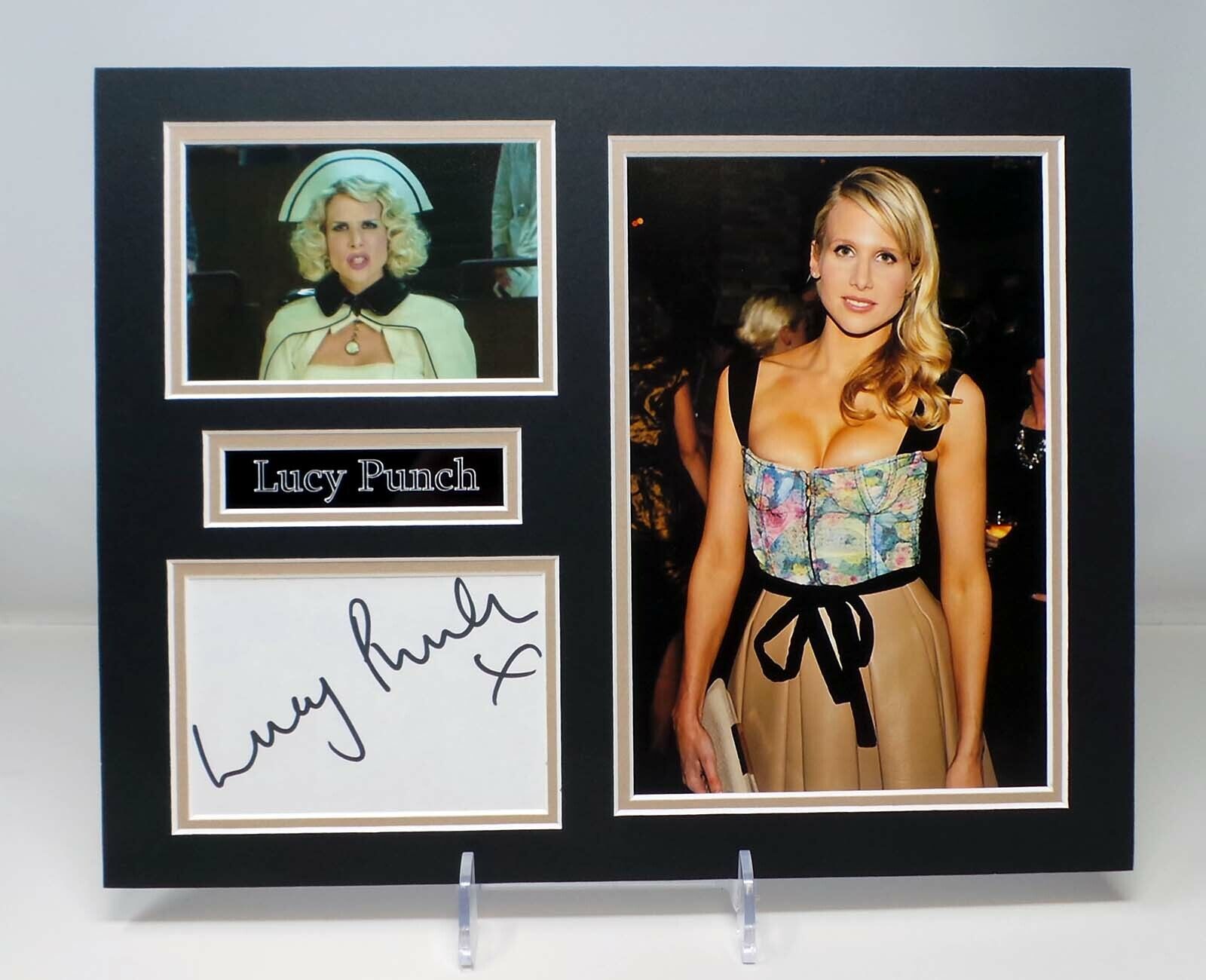 Lucy PUNCH Signed Mounted Sexy Photo Poster painting Display AFTAL RD COA Hot Fuzz Actress