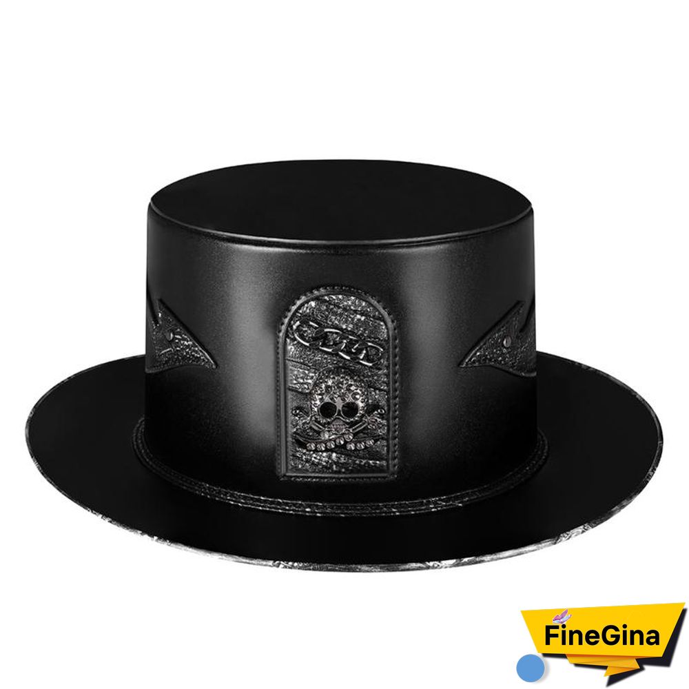 Steampunk Leather Plague Doctor Hat Dress Up Top Hat For Halloween Cosplay