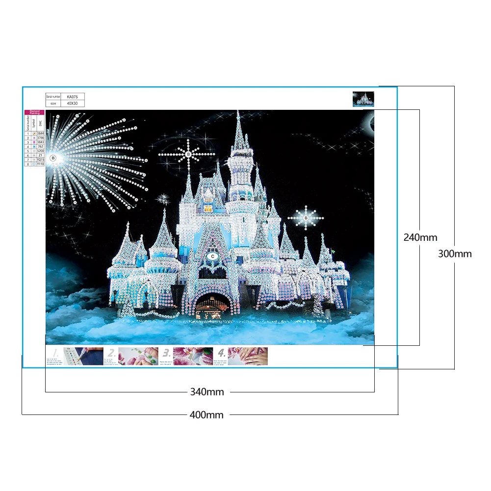 Diamond Painting - Special Shaped Drill - Castle(40*30cm)