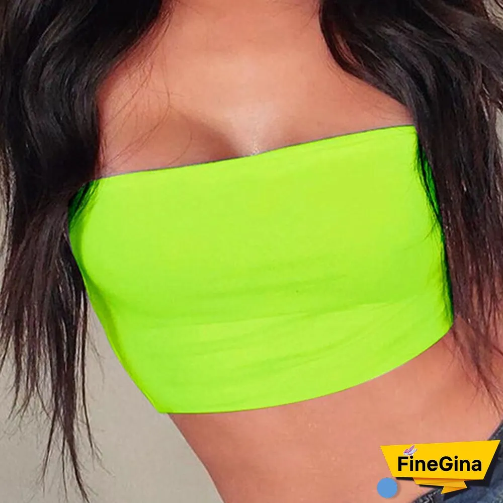 Spring and Summer New European and American Women's Camisole Vest Solid Color Cotton Sling Tube Top Female Word Collar Slim