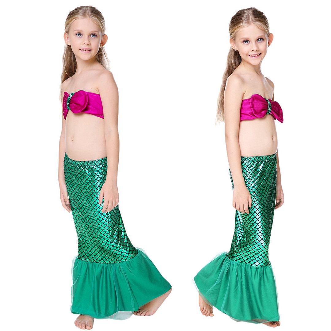 Little Mermaid Tail Children Kids Swimsuit Beach Swimwear Costume-Pajamasbuy