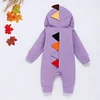 Baby Boy Girl Dinosaur Romper Multicolor Zipper Jumpsuit Unisex Sets