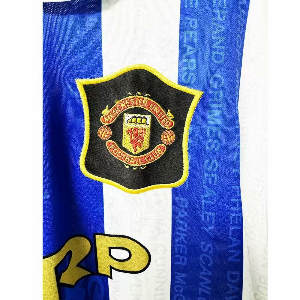 Retro 1995-1996 Manchester United Third Away Football T-Shirt Thai Quality