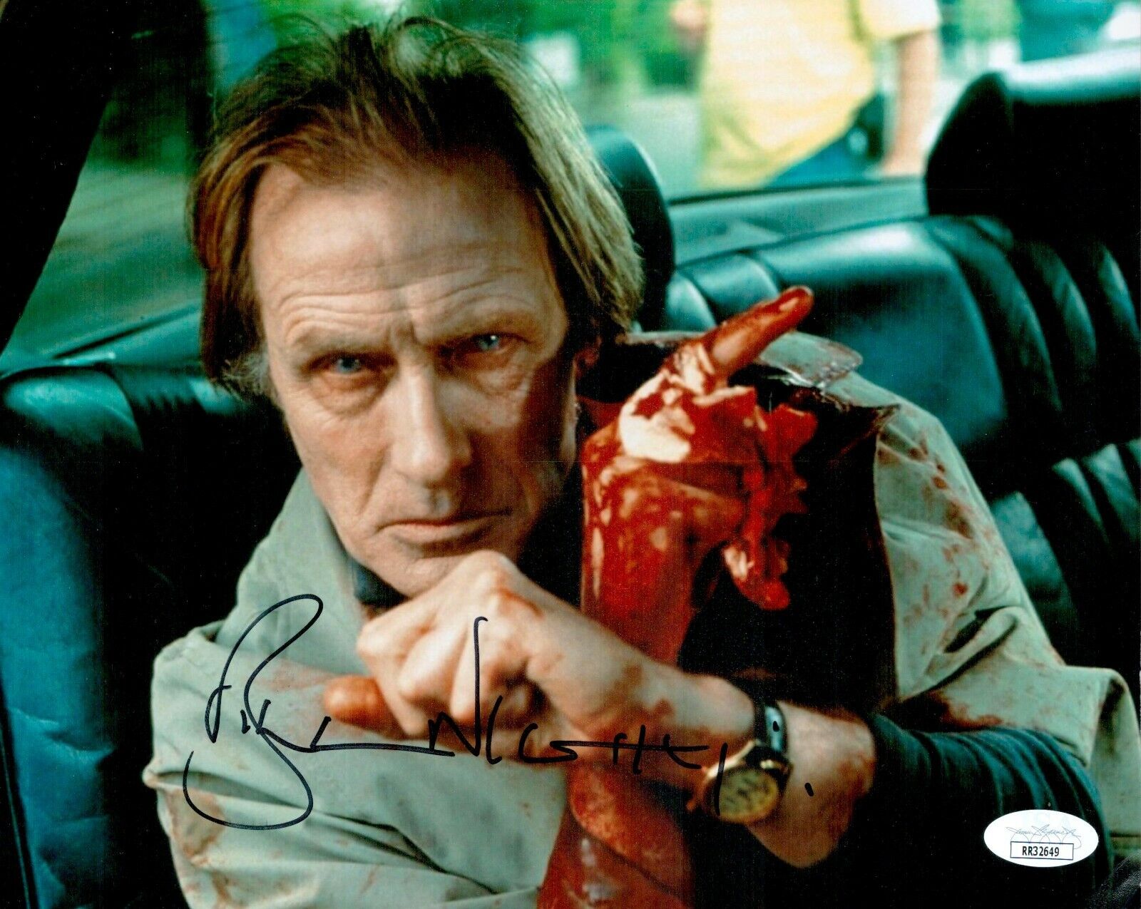 BILL NIGHY Signed 8x10 Photo Poster painting SHAUN OF THE DEAD JSA COA Cert