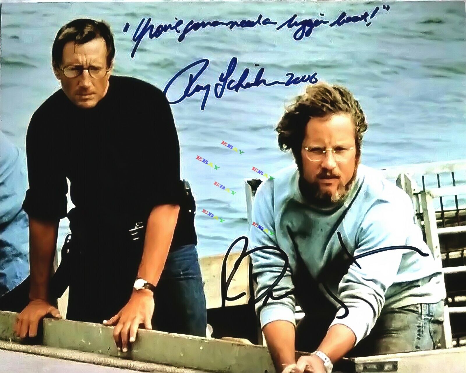 Roy Scheider Richard Dreyfuss Jaws Autographed 8x10 Photo Poster painting Signed REPRINT