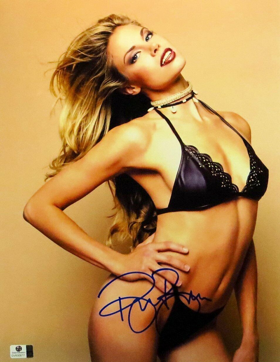 Brooke Burns Signed Autographed 11X14 Photo Poster painting Gorgeous Sexy Black Bikini GV830877