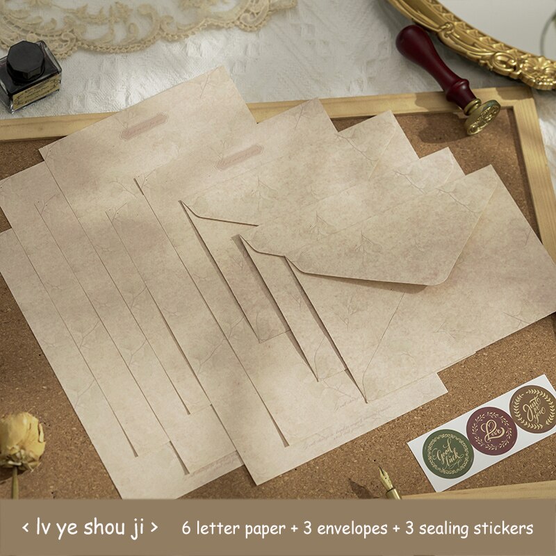 Journalsay Letters From Past Events Series Vintage Pattern Letter Paper and Envelope Set