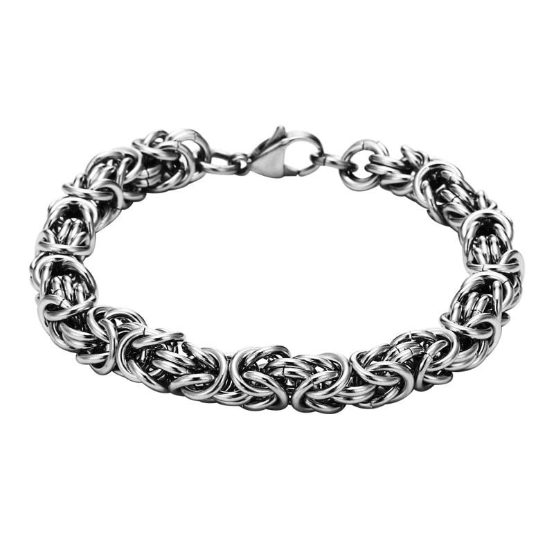 Round Byzantine Titanium Steel Bracelet tacday