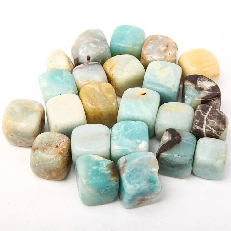 0.1kg Sky Blue Cubes Bag bulk tumbled stone