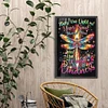 (40*60cm)Dragonfly Saying - Full Round Drill Diamond Painting
